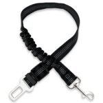 Adjustable Elastic Dog Car Seat Belt with Bungee Buffer, Reflective Nylon Safety Restraint Tether - Image 4