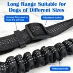 Adjustable Elastic Dog Car Seat Belt with Bungee Buffer, Reflective Nylon Safety Restraint Tether - Image 3