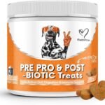 Pre, Pro & Post-Biotic Dog Treats – Digestive & Immune Support Soft Chews (120 Count)
